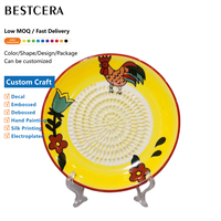 BESTCERA assiette en porcelaine durable écologique pour la cuisine assiette de broyeur d'ail en céramique pour les fêtes utilisation au restaurant