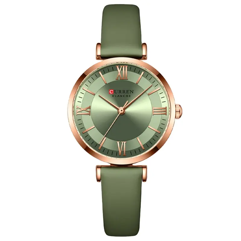 CURREN Fashion Women Watch Casual Elegance Quartz Women's Watches Wristwatches Charm Leather Strap Ladies Clock