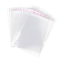 Sac auto-adhésif en PP sac d'emballage en plastique pour vêtements impression de sac auto-adhésif transparent adhésif