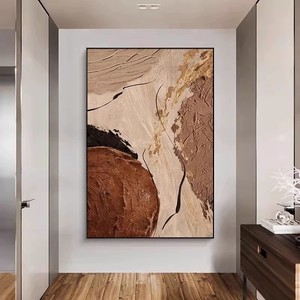 Handmade Abstract Oil Painting Rectangle Black <b>Frame</b> Modern Minimalist Living Room Sofa Background <b>Wall</b> Art - Product Image 2