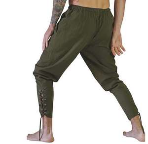 <span class=keywords><strong>Pantalones</strong></span> Medievales de Disfraz Vikingo Pirata para Hombre y <span class=keywords><strong>Mujer</strong></span>, <span class=keywords><strong>Pantalones</strong></span> Pirata con Cordones, <span class=keywords><strong>Pantalones</strong></span> Renacentistas de Color Sólido, Disfraz de Halloween para Adultos - Product Image 4