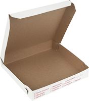 Caja de Pizza para Llevar de Primera Calidad, Blanca, con Logotipo Personalizado Impreso, de Cartón Corrugado de Grado Alimenticio para Restaurante
