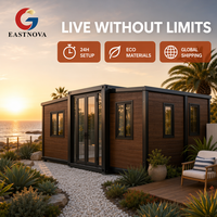 Maison conteneur modulaire préfabriquée extensible et portable pour hébergement touristique haut de gamme en bord de mer sur île ou baie