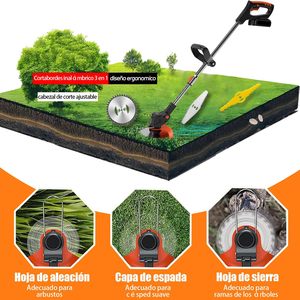 Tagliaerba Senza Fili con <span class=keywords><strong>Motore</strong></span> <span class=keywords><strong>a</strong></span> Spazzole, Batteria al Litio 24V, Lama in Acciaio Inox, Larghezza di Taglio 145mm, Impugnatura Anti-Vibrazione - Product Image 5