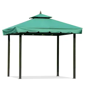 FEAMONT Pavilhão de alumínio para pátio externo de luxo 3*4m, Gazebo, jardim, pátio com estrutura de ferro revestido e aço