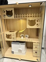 Grande maison pour chat en bois moderne et élégante, cage et villa intérieure pour chat, espace spacieux à plusieurs niveaux, enclos écologique pour animaux de compagnie