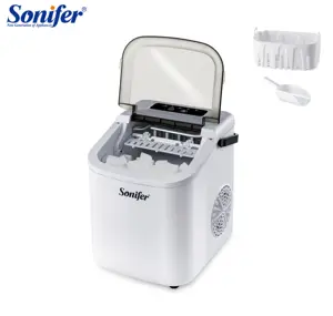 Sonifer SF-6522 novo para uso doméstico 1.2L água pequena máquina automática elétrica clara mini máquina de gelo