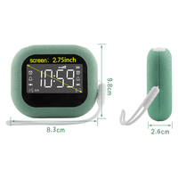 Horloge vibrante de voyage portable double réveil rechargeable avec fonction DST pour sourds et malentendants