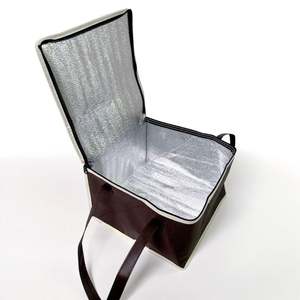 Sac isotherme réutilisable en tissu non tissé avec feuille d'aluminium pour la livraison de gâteaux au chocolat, sac isotherme pour boulangerie - Product Image 5