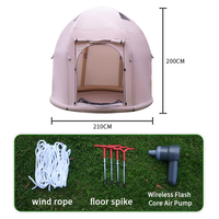 Tente gonflable de grande capacité pour camping en plein air tente pliante rotative épaissie et étanche à la pluie
