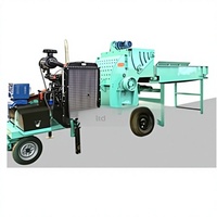 Broyeur de bois à alimentation forcée haute puissance pour copeaux de bois, sciure, bambou, branches d'arbres fruitiers, épis de maïs et paille
