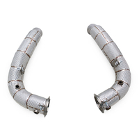 Tuyaux d'échappement en acier inoxydable pour BMW M5 M6 F10 F12 F13 F06 2012-2016 S63 4.4TT Downpipe à flux libre