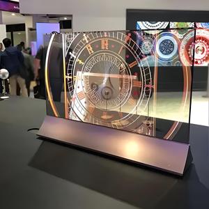 Vitrine d'affichage OLED transparente de 55 pouces, vitrine en verre holographique, affichage <span class=keywords><strong>publicitaire</strong></span> numérique pour les magasins de détail et les expositions - Product Image 5