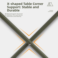 Table pliante de pique-nique E-RIKE ultralégère en alliage d'aluminium, capacité de charge de 20 kg, pour le camping en plein air