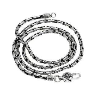 BOCAI Vente en gros de bijoux en <span class=keywords><strong>argent</strong></span> S925, tendance à la mode, collier personnalisé rétro en <span class=keywords><strong>chaîne</strong></span> de bambou pour homme et <span class=keywords><strong>femme</strong></span> - Product Image 2