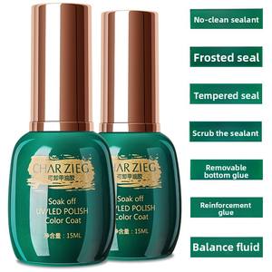 CHARZIEG Esmalte de Uñas en <span class=keywords><strong>Gel</strong></span>, Capa Superior Mate, <span class=keywords><strong>Gel</strong></span> Fortalecedor, <span class=keywords><strong>Gel</strong></span> de Fototerapia para Capa Base y Capa Superior, Botella Grande Verde - Product Image 2