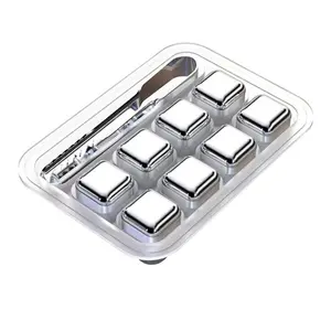 Good Quality Amazon Hot Selling Stainless Steel Ice Cubes Whiskey Stones