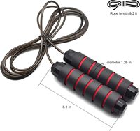 Cuerda de Saltar Profesional de PVC de Alta Velocidad con Sensor, Ajustable, Antienredos, para Gimnasio, Fitness, Entrenamiento Deportivo en Casa, Cable Delgado de Espuma