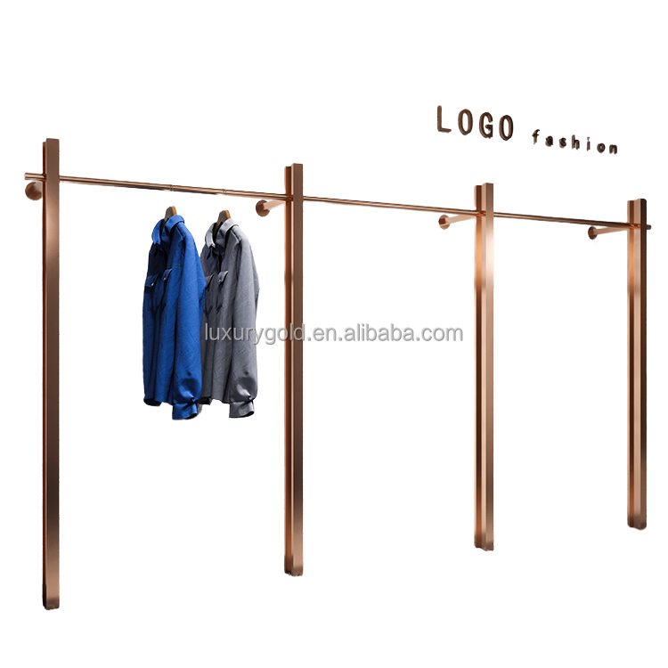 Buy Freestanding rose gold clothes rack with Custom Designs Alibaba