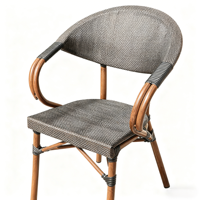 Ensemble quatre pièces de tables et chaises d'extérieur en rotin à prix de gros pour cour et jardin – Table et chaises de loisirs pour le thé
