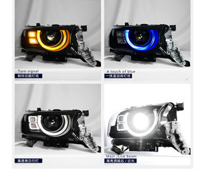Modification des phares : Effet lumière bleue, phares halogènes et xénon <span class=keywords><strong>LED</strong></span>, <span class=keywords><strong>lampe</strong></span> avant de voiture pour Land Cruiser 2016, mise à niveau vers Defender - Product Image 3