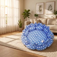 Vente en gros usine : Lits pour animaux toutes saisons, tapis double usage en forme de citrouille pour chats et chiens, maisons pour animaux en polyester (Teddy, Chinchilla)