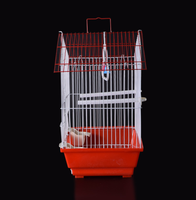 Cage à oiseaux en métal et fer avec éléments en plastique pour l'élevage de perruches peonies et d'oiseaux de villa