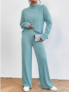 Maglione Pullover invernale da <span class=keywords><strong>donna</strong></span> con collo alto Casual lavorato a costine in <span class=keywords><strong>maglia</strong></span> a tinta unita Spandex in Spandex taglia L XL modello da <span class=keywords><strong>donna</strong></span> - Product Image 3