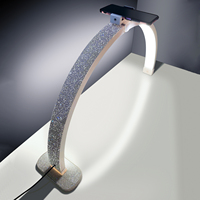 Lampe LED UV demi-lune 30 pouces à commande tactile pour table de manucure et de pédicure, portable en aluminium pour séchage des soins de beauté