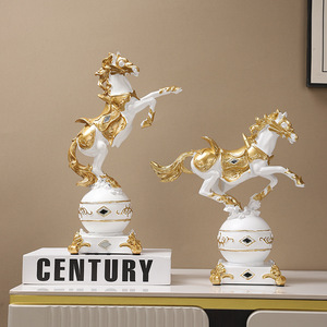 Ornements de succès équestre, richesse immédiate, artisanat en résine, décoration de <span class=keywords><strong>la</strong></span> maison, salon, entrée, armoire à vin, bureau, cadeaux d'affaires - Product Image 3