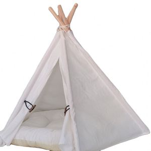 BSCI Factory Pet Cat <b>Dog</b> Rabbit <b>Teepee</b> with Cushion,Portable Puppy Small Animals <b>Bed</b> <b>Teepee</b> Tent - Product Image 6