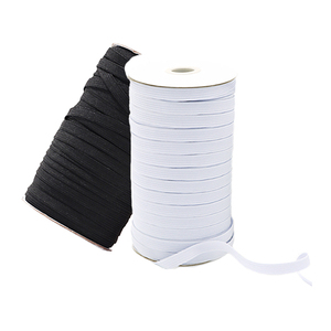 Cinturón elástico de marca de punto trenzado de poliéster blanco y negro de la mejor calidad para coser con 3mm 5mm 6mm de ancho en Stock - Product Image 1