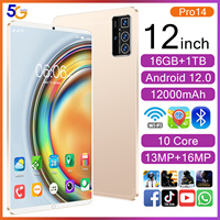 El nuevo 2025 Mini Pad Tablet PC con 16GB RAM 1TB ROM Dual SIM Pantalla de 12 pulgadas y GPS Tarjeta SIM dual Pantalla táctil 5G