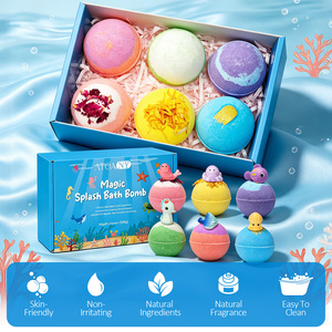 ATOANY 6 Pezzi Bombe da Bagno Effervescenti Magiche con Oli Essenziali Naturali Vegane Rilassanti con Sorpresa Giocattolo per Bambini - Product Image 6