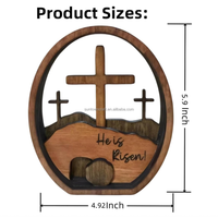 Ornement de scène de la nativité de Jésus en bois fait à la main pour décorations d'anniversaire de Pâques de Noël religieux Art déco pour mariage