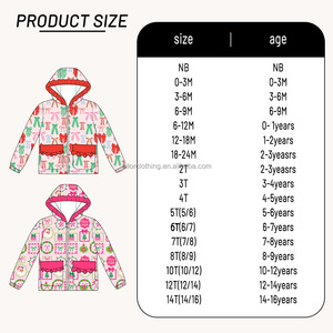 Chaqueta cortavientos con capucha y cremallera completa para niñas, con ribete de volantes y bolsillos, de poliéster, para niños, con logotipo personalizado, color y talla personalizables. - Product Image 4