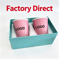 Tasse en porcelaine imitation papier réutilisable 280 ml, vente en gros, pour café et lait, compatible micro-ondes, personnalisable par sérigraphie, cadeau