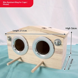 Outdoor Wood Big Birds Nest Drink <b>Box</b> Pet Animal Transparent House <b>Large</b> Wooden Bird Breeding Cages for Birds - Product Image 5
