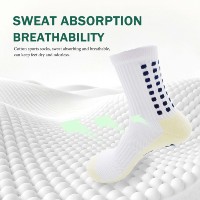 Chaussettes de football antidérapantes unisexes avec logo personnalisé, respirantes, en mesh, pour l'entraînement au football