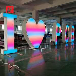 Tùy Chỉnh Ngoài Trời Điện Tử Dấu Hiệu 3D 3ft 4ft 5ft RGB <span class=keywords><strong>LED</strong></span> Lớn Ánh Sáng Sáng Bảng Chữ Cái Khổng Lồ Ánh Sáng up Số Thư - Product Image 6