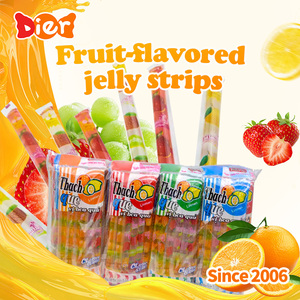 Doces por atacado personalizado private label Assorted colorido longo doce fruta sabor gelo pop geléia vara doces doce tira OEM/ODM - Product Image 2