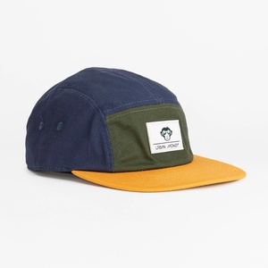 Custom Wholesale Youth Teenager Sports Vintage Retro Stylish Colorblock Patch 5 Panel <b>Flat</b> Brim <b>Hat</b> - Product Image 2