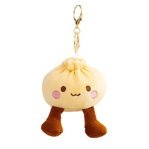 Aangepaste Kawaii Cartoon Bun Pluche Speelgoed Zacht Eten Gevuld Dumpling Sleutelhanger Hangertje Mini Baozi Pluche voor Kinderen Cadeau - Product Image 5