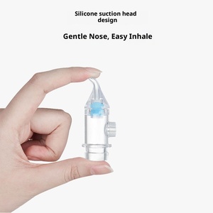 Limpiador de succión de Nariz de bebé Clip de Nariz de silicona Anti-reflujo Kit de limpieza de tapón <span class=keywords><strong>nasal</strong></span> presionado a mano - Product Image 4