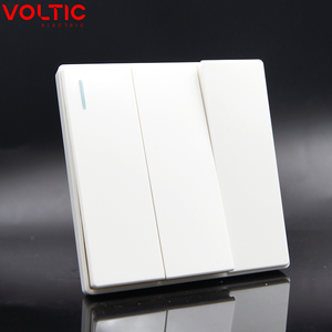 सर्वश्रेष्ठ डिजाइन ओएम सफेद पीसी फायरप्रूफ कॉपर गुणवत्ता 3 गैंग 1 रास्ता 2 तरह से प्रकाश को नियंत्रित करने के लिए विद्युत दीवार स्विच - Product Image 1