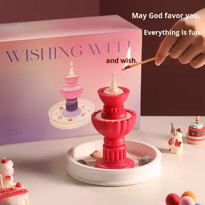 Candela Artigianale in Cera di Soia a Forma di Alieno Rosa in Confezione Regalo, Romantica per <span class=keywords><strong>Compleanno</strong></span>, Matrimonio, Festività, Festa del Papà, Biodegradabile - Product Image 2