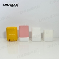 OEM Bouteille de déodorant plate à bille en plastique de 50ml avec impression personnalisée, ovale vide de 50ml