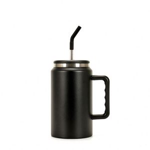 Wholesale 50oz <b>Large</b> Capacity Office Use Vacuum Insulated Stainless Steel Travel Car Tumbler Mug <b>Cup</b> with Handle and Straw - Product Image 1