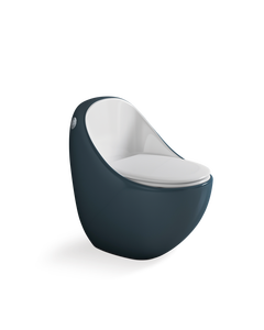 WC monobloc en céramique blanche allongé, autoportant, moderne, en promotion, pour hôtels, villas et écoles - Product Image 3