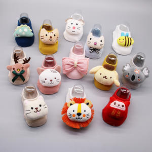 Chaussettes anti-dérapantes pour nouveau-né, dessin animé, garçons et filles, chaussettes de bateau pour bébé, chaussettes mignonnes pour enfants - Product Image 1